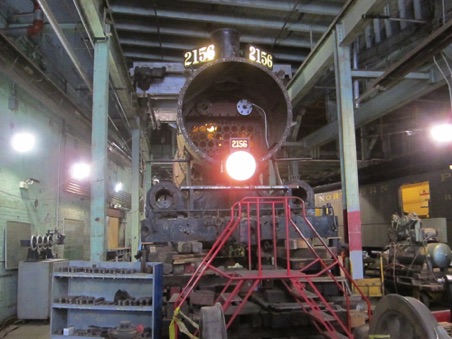 2156 steam engine in the shop