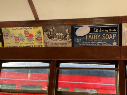 Original ads inside train cars Original ads inside train cars