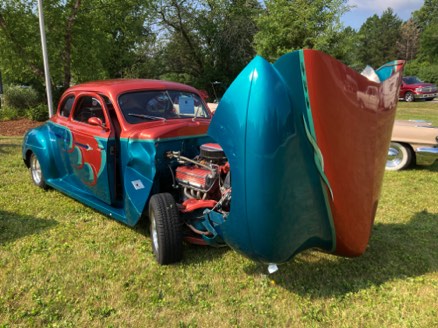 IA car - Terry Lampe drove his 41 DeSoto hotrod to MN to caravan with us