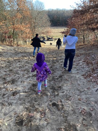 Running down Girl Scout Hill