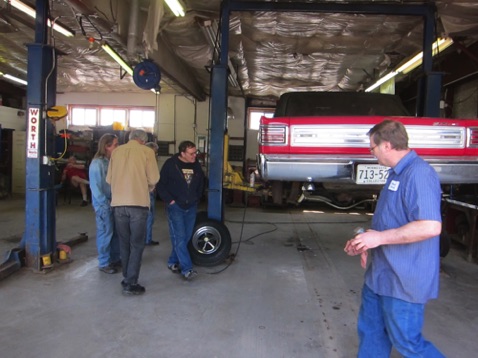 Checking bearings and rotating tires