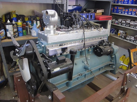 '32 Imperial engine going up to Greg's museum '32 Imperial engine going up to Greg's museum