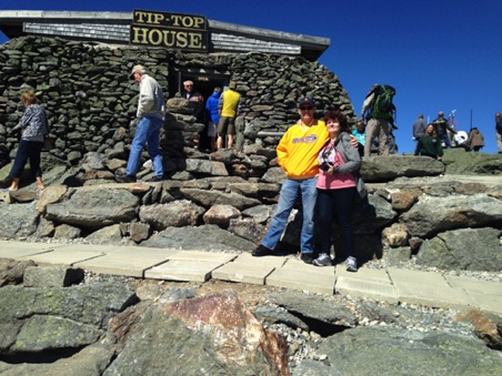 Garry and our friend Adrienne at the Tip Top House 6,288 feet