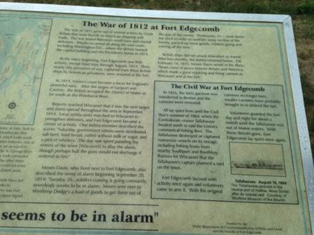 Ft. Edgecomb signage Ft. Edgecomb signage