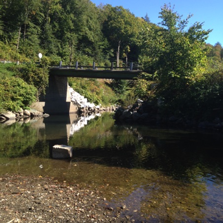 "Spine of Vermont" Hwy. 100 follows the Little River through the middle of VT