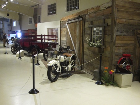 Early 1900s Harley Davidson motorcycles