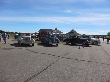 Car show on the airfield tarmac