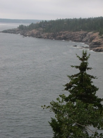 Penobscot Narrows in the drizzle