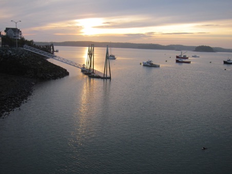 Sunset on the bay at Lubec