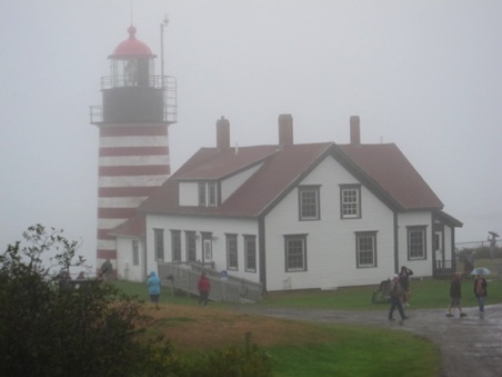 West Quoddy lighthouse in the fog